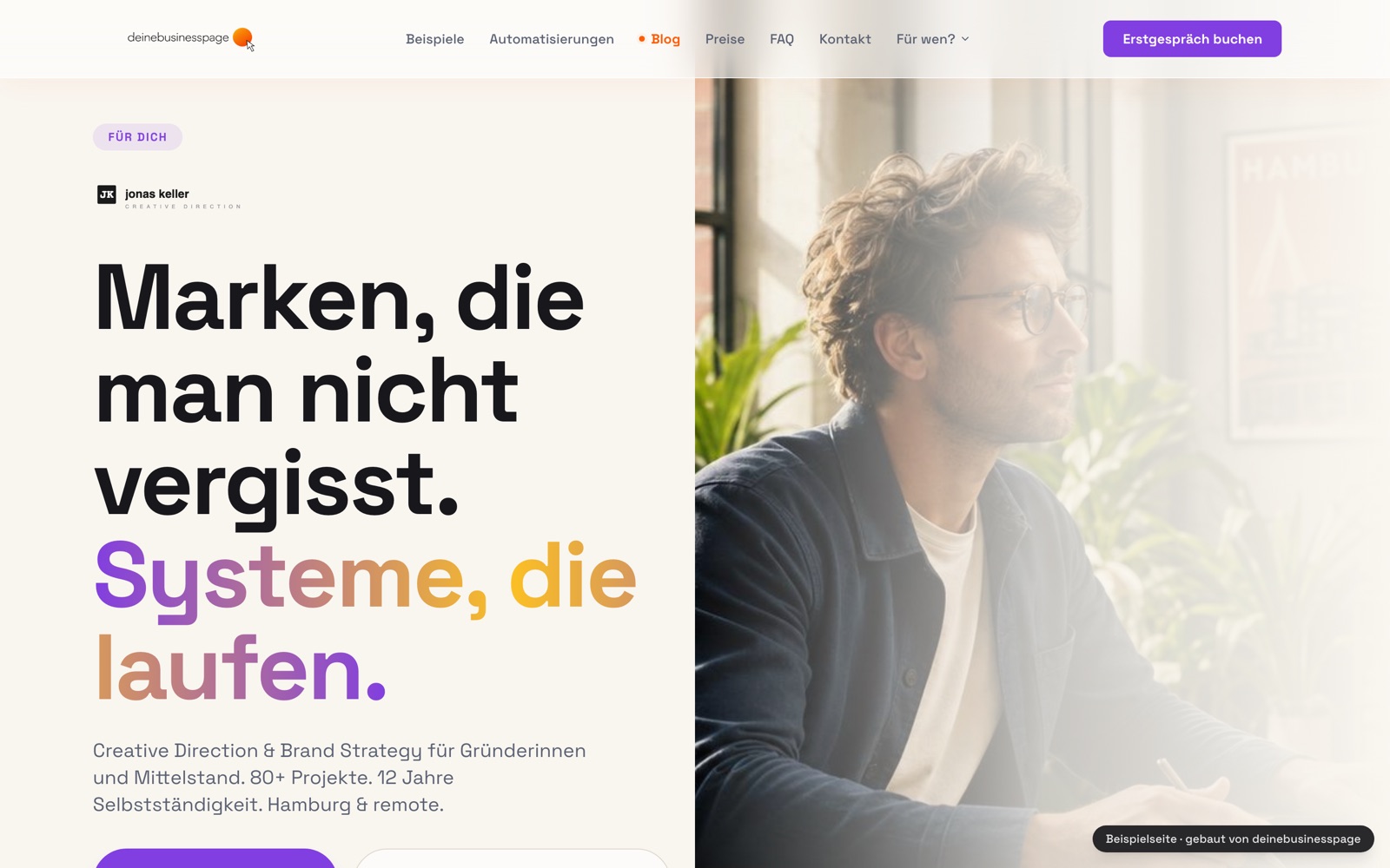 Beispielseite Solopreneure & Freelancer
