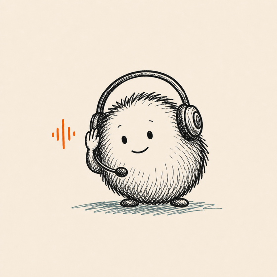 Murmel — persönlicher Assistent, hört mit Headset zu